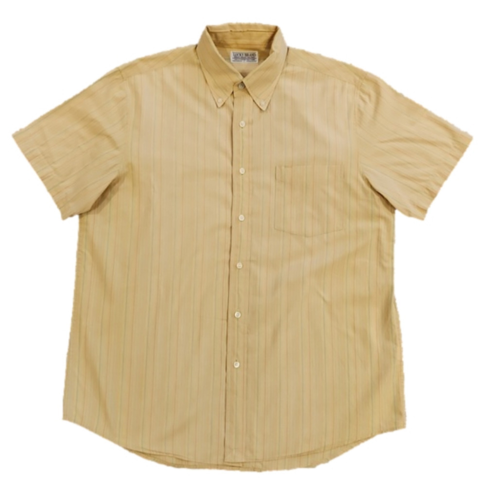 Lucky Brand Yellow Striped Button-Up Shirt